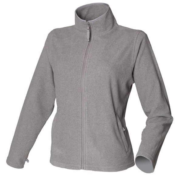 Henbury Damjacka i Microfleece för Dam/Kvinna, Anti-Nopp, XL, Heather G Heather Grey XL