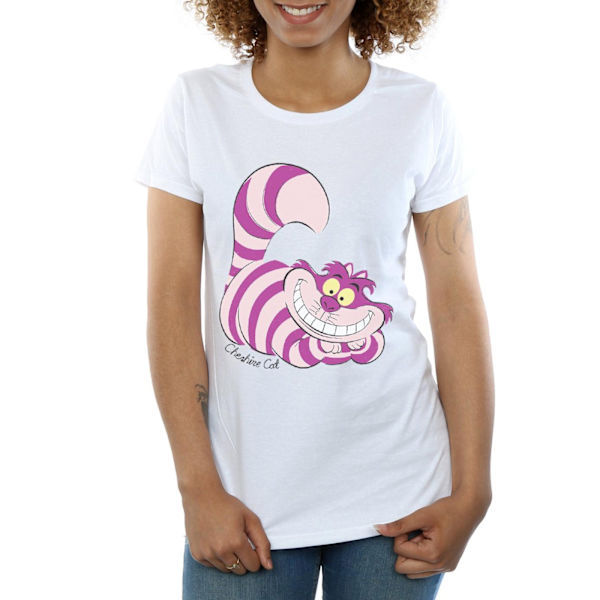 Alice i Underlandet Dam/Dam Cheshire Cat Fitted T-Shirt S White S