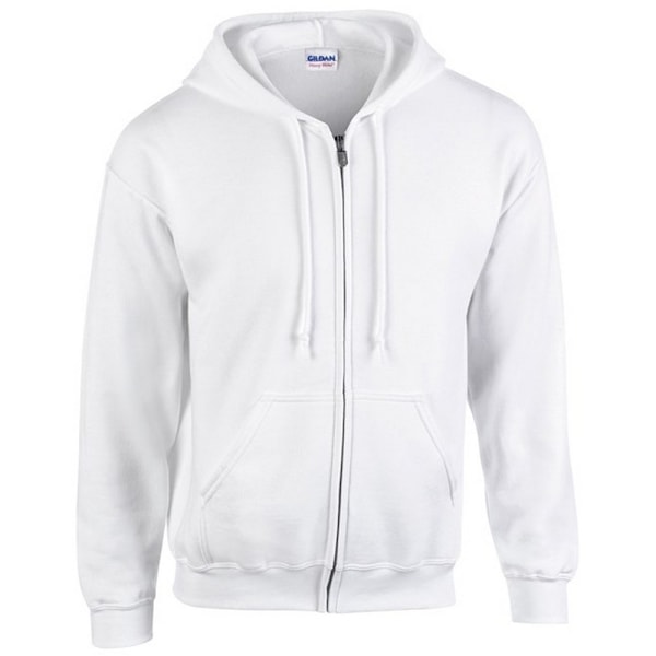 Gildan Unisex Adult Heavy Blend Full Zip Hoodie S Vit White S