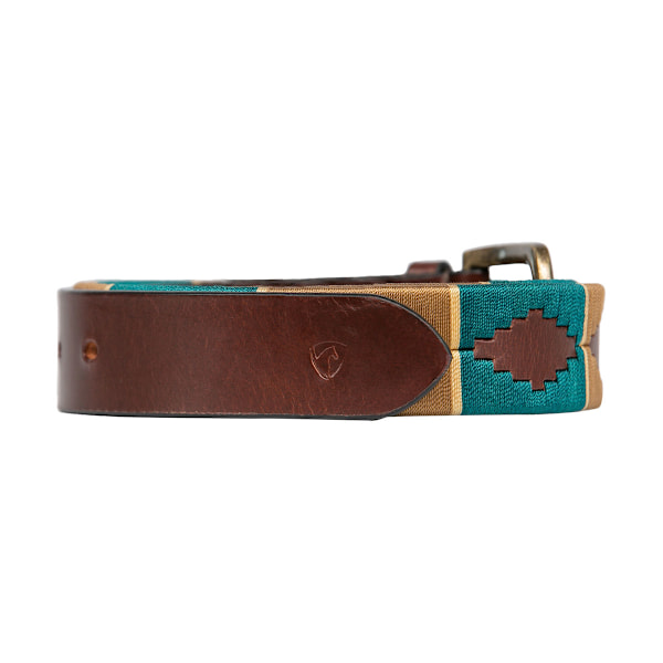 Hy Dam/Dam Läder Polo Bälte S-M Teal/Mocha/Beige Teal/Mocha/Beige S-M