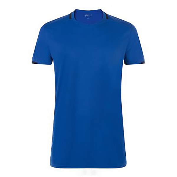 SOLS Herr Classico Contrast kortärmad fotboll T-shirt XXL R Royal Blue/French Navy XXL
