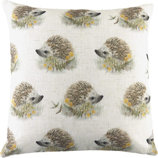 Evans Lichfield Woodland Hedgehog Repeat Print cover på Off White/Brown/Yellow One Size