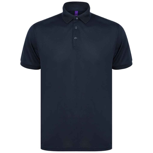 Henbury Piqu Polo Shirt för män XXL Marinblå Navy XXL