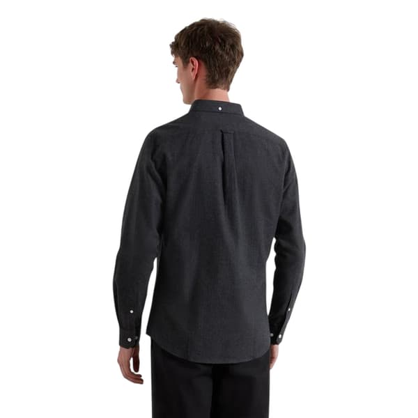 Farah Herr Milners Oxford Långärmad Button-Down Skjorta S Char Charcoal S