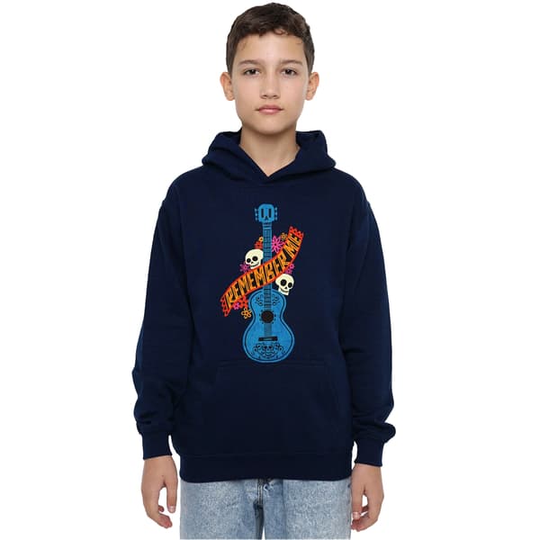 Coco Barn/Barn Gitarr med dödskallar \"Remember Me\" Hoodie 9-11 Black 9-11 Years