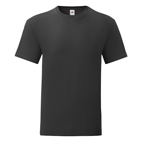 Fruit Of The Loom Iconic T-shirt för män (5-pack) L Svart Black L