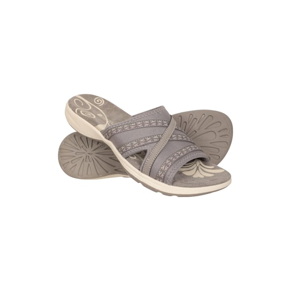 Mountain Warehouse Dam/Damer Comfort Crest Slip-on Sliders Grey 8 UK