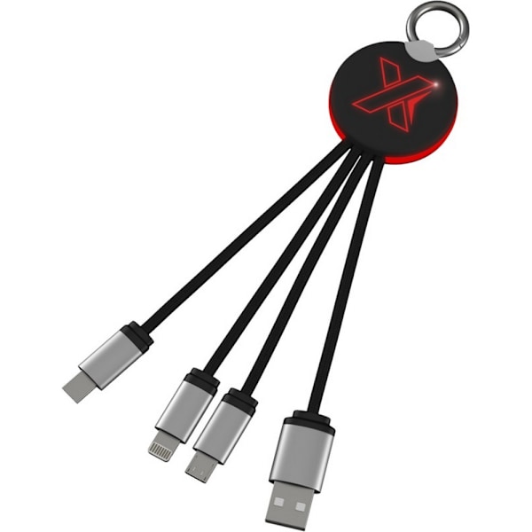 SCX Design C16 USB-laddare One Size Röd/Solid Svart Red/Solid Black One Size