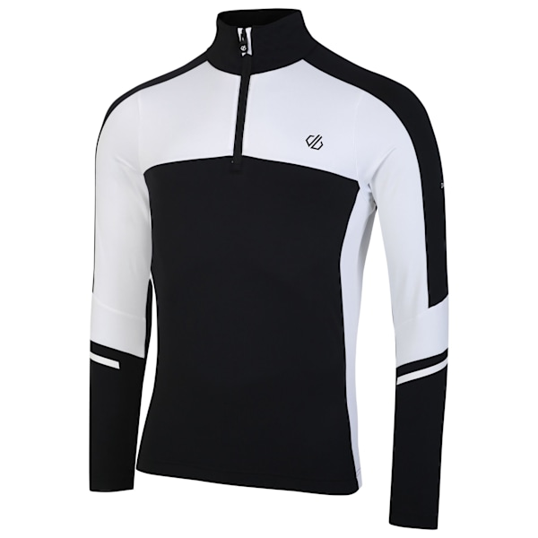 Dare 2B Herr Speed Core Stretch Halv Dragkedja Underställströja L Svart Black/White L
