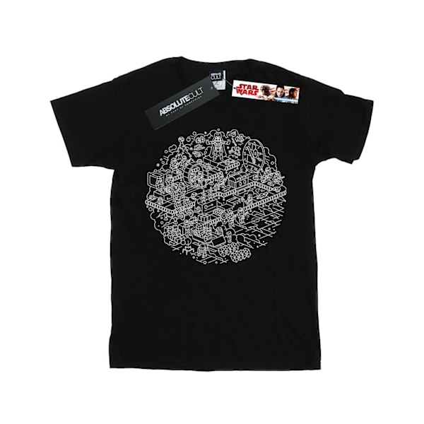 Star Wars flickor jul Dödsstjärnan bomull T-shirt 9-11 år Black 9-11 Years