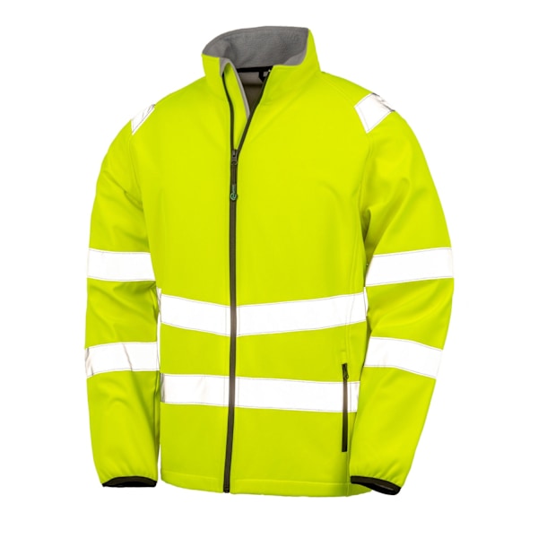 Result Unisex Vuxen Dubbelskiktad Återvunnen Mjuk Skaljacka 4 Fluorescent Yellow 4XL