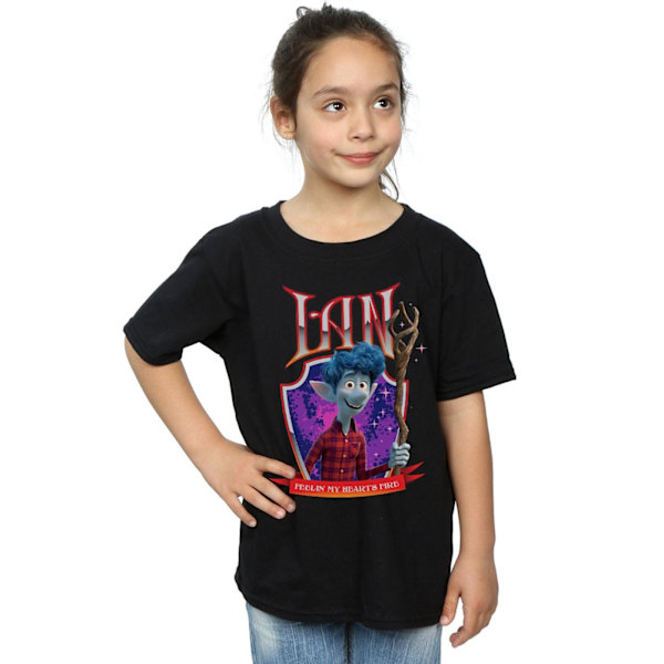 Disney Girls Onward Ian Heart´s Fire Bomull T-shirt 7-8 år B Black 7-8 Years