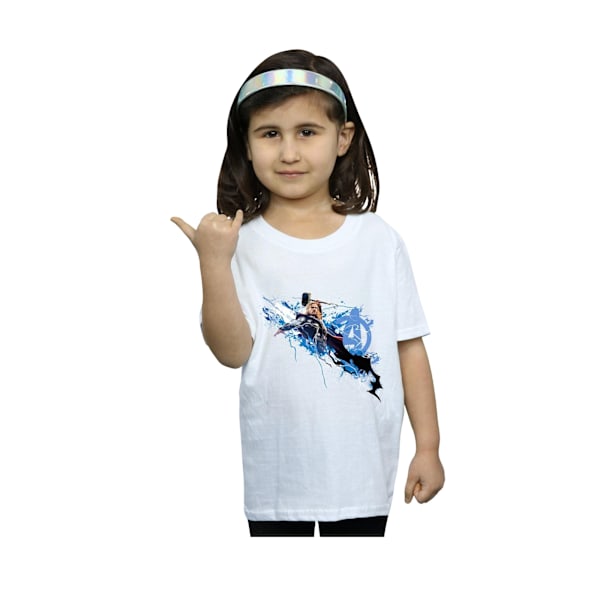 Marvel Girls Avengers Thor Splash Bomull T-shirt 5-6 år Vit White 5-6 Years