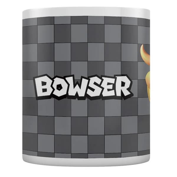 Super Mario Porträtt Bowser Mugg One Size Grå Grey One Size