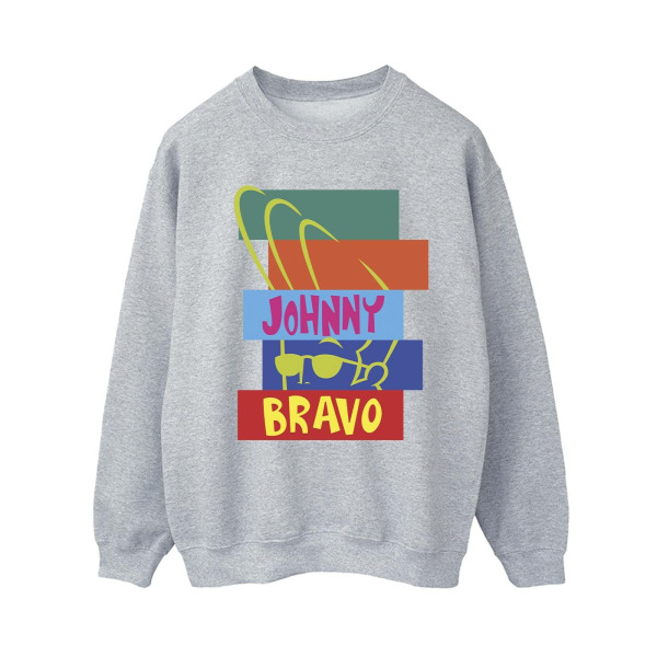 Johnny Bravo Dam/Dam Rectangle Pop Art Sweatshirt XL Spor Sports Grey XL