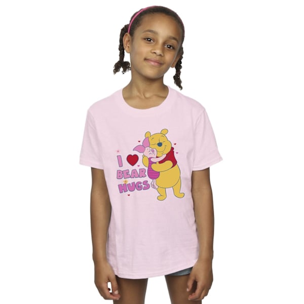 Disney Girls Winnie The Pooh Big Bear Hugs Bomull T-shirt 7-8 år Baby Pink 7-8 Years