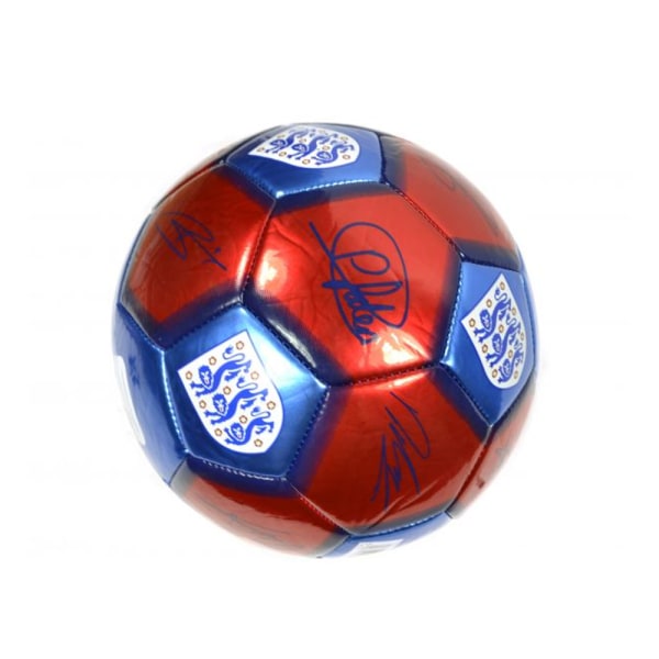 England FA Come On England Signature Metallic Football 5 Red/Bl Red/Blue 5