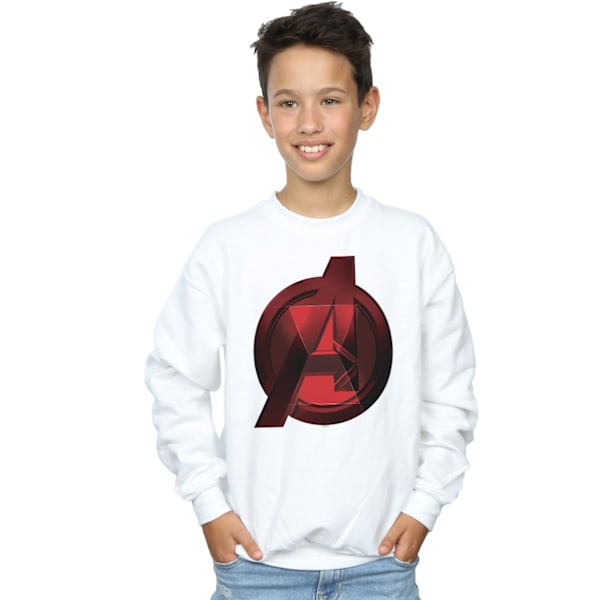 Marvel Boys Black Widow Movie Avengers Logo Sweatshirt 3-4 År White 3-4 Years