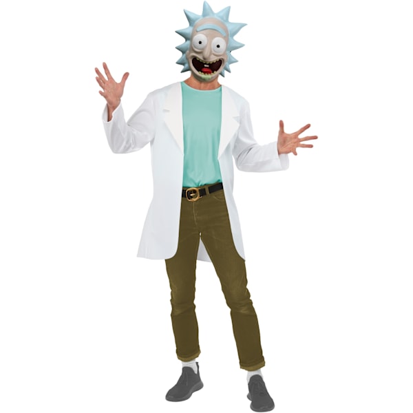 Rick And Morty Unisex Vuxen Rick Kostym Set L Blå/Vit Blue/White L