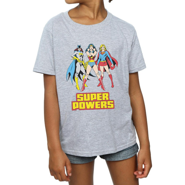 Wonder Woman Girls Super Power T-shirt 7-8 år Sports Grey Sports Grey 7-8 Years