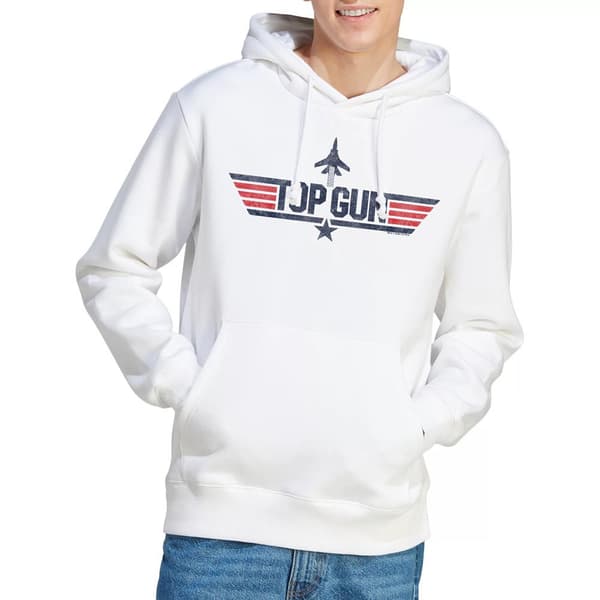 Top Gun Herr Logotyp Hoodie L Vit White L