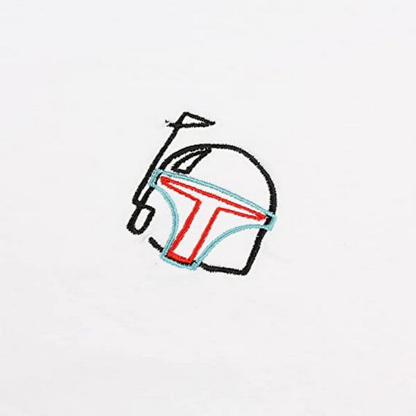 Star Wars Herr Boba Fett Broderad T-shirt XXL Vit White XXL