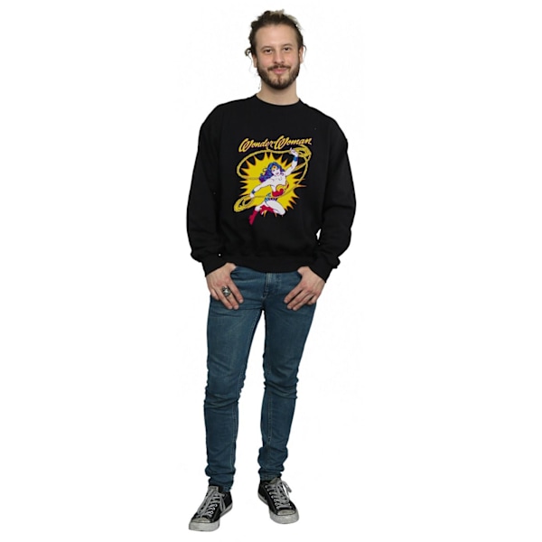 DC Comics Herr Wonder Woman Leap Sweatshirt M Svart Black M