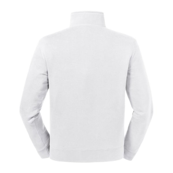 Russell Mens Autentisk Zip Neck Sweatshirt XS Vit White XS