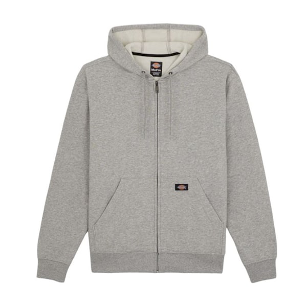 Dickies Herr Fleece Full Zip Hoodie M Heather Grey Heather Grey M