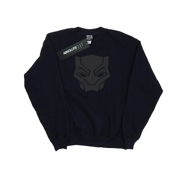 Marvel Boys Black Panther Black On Black Sweatshirt 5-6 År N Navy Blue 5-6 Years