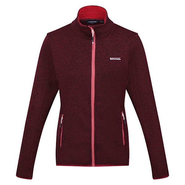 Regatta Dam/Kvinnor Newhill Marl Full Zip Fleecejacka 10 UK Burgundy/Rumba Red 10 UK