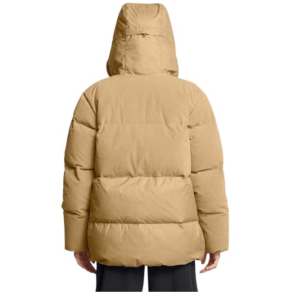 Under Armour Dam/Dam Limitless Corduroy Quilted Puffer Jacka Brown 14 UK