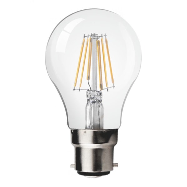Lyveco BC Clear LED 8 Filament 880 Lumens glödlampa GLS 2700K Transparent One Size