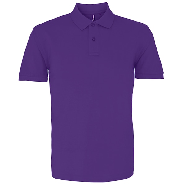 Asquith & Fox Herr Enfärgad Kortärmad Pikétröja S Lila Purple S