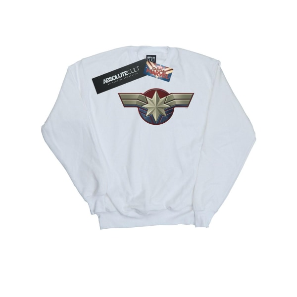 Marvel Herr Captain Marvel Chest Emblem Sweatshirt 5XL Vit White 5XL