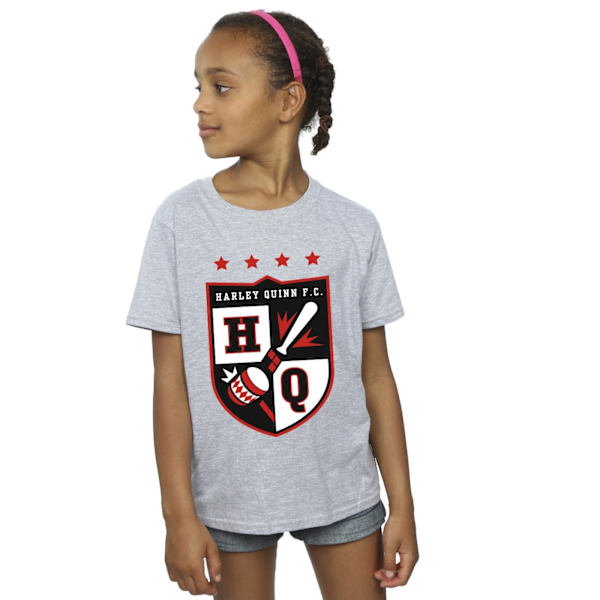Justice League Girls Harley Quinn FC Pocket Bomull T-shirt 12-1 Sports Grey 12-13 Years