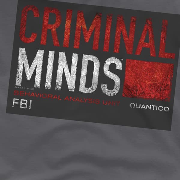 Criminal Minds Herr T-shirt Titelkort L Kolgrå Charcoal L