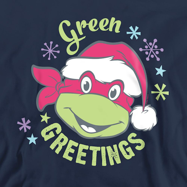 Teenage Mutant Ninja Turtles Unisex Vuxen Grön Julhälsning För C Navy L
