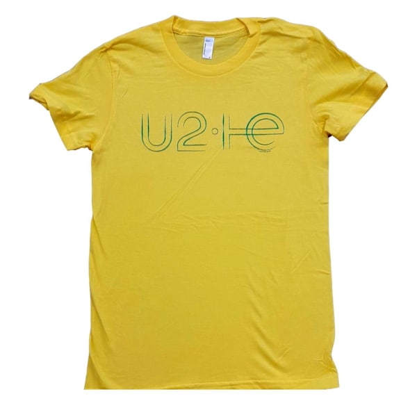 U2 Dam/Kvinnor I+E Logo 2015 Bomull T-shirt L Gul Yellow L