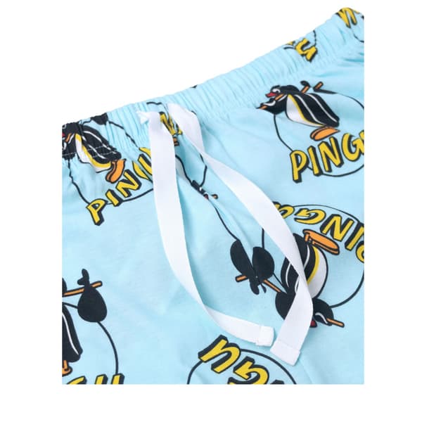 Pingu Dam/Dam Karaktär Kortärmad Lång Pyjamas Set M B Blue/White M