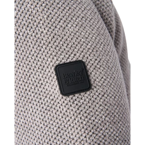 Bewley & Ritch Gladstone Stickad Tröja med Trattkrage för Män M Light Grey M