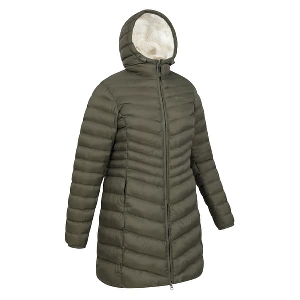 Mountain Warehouse Dam/Dam Florence Vadderad med Fuskpälsfoder Khaki Green 20 UK