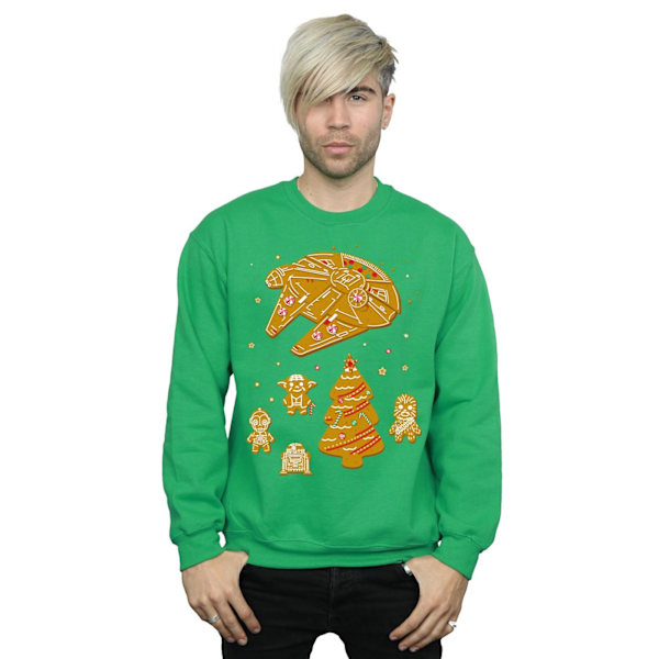 Star Wars Mens Gingerbread Rebels Sweatshirt S Irish Green Irish Green S