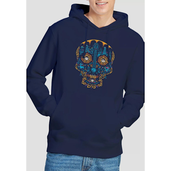 Coco Herr Day Of The Dead Miguel Dante Färgglad Dödskalle Hoodie X Navy XL