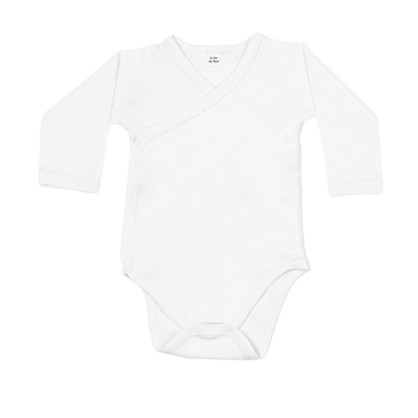 Babybugz Baby Kimono Långärmad Body 3-6 Månader Vit White 3-6 Months