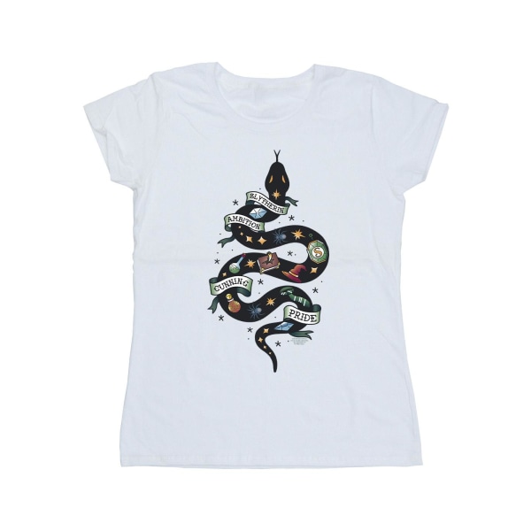 Harry Potter Dam/Kvinnor Slytherin Sketch Bomull T-shirt L Vit White L