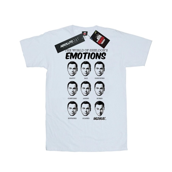 The Big Bang Theory Dam/Damer Emotions Sheldon Bomull Pojkvän T-Shirt White M