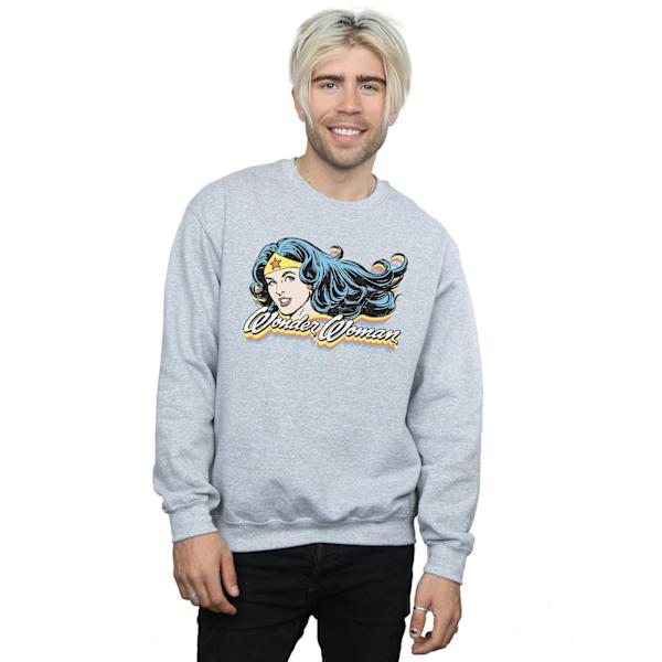 DC Comics Herr Wonder Woman Smile Sweatshirt S Sports Grey Sports Grey S