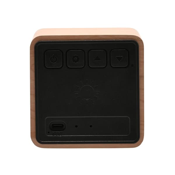 Interval Träväckarklocka med Bluetooth-högtalare - Vit En One Colour One Size