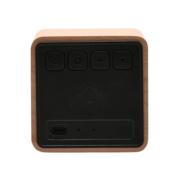 Interval Träväckarklocka med Bluetooth-högtalare - Vit One Colour One Size
